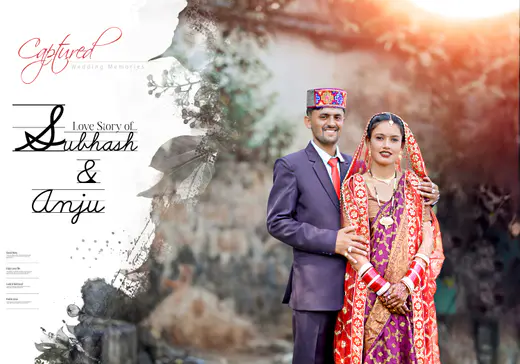 Finished wedding album cover designed by Jamallta Films