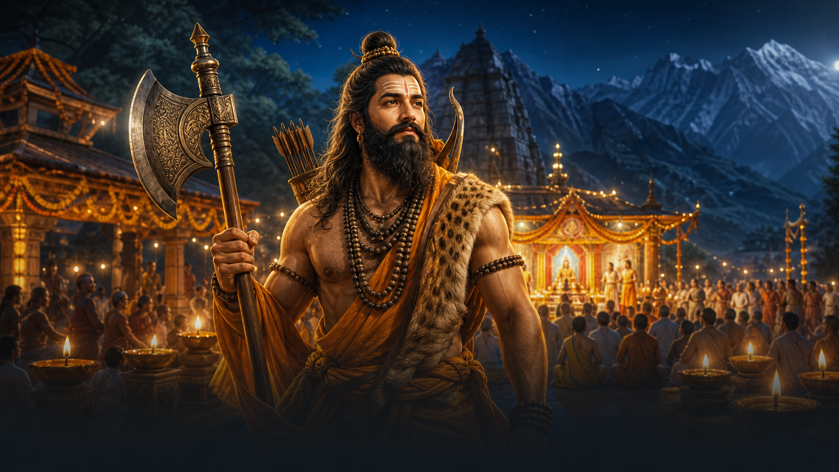AI-generated devotional illustration for the Parshuram Bhagawan jagran film